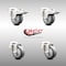 Service Caster 3 Inch 316SS Thermoplastic Rubber Swivel Bolt Hole Caster Set with 2 Lock Brake SCC-SS316BHTTL20S314-TPRB-2-S-2 - alternate 6